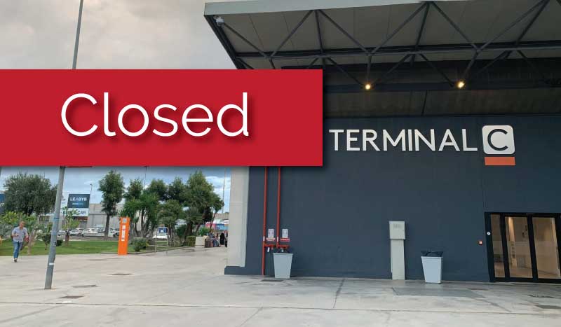 closing of terminal C Catania