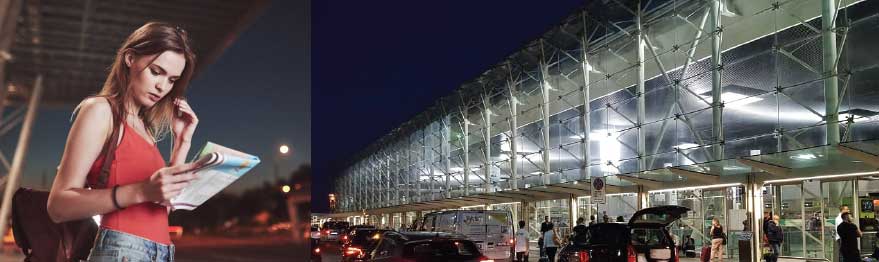 Night departure from Catania airport